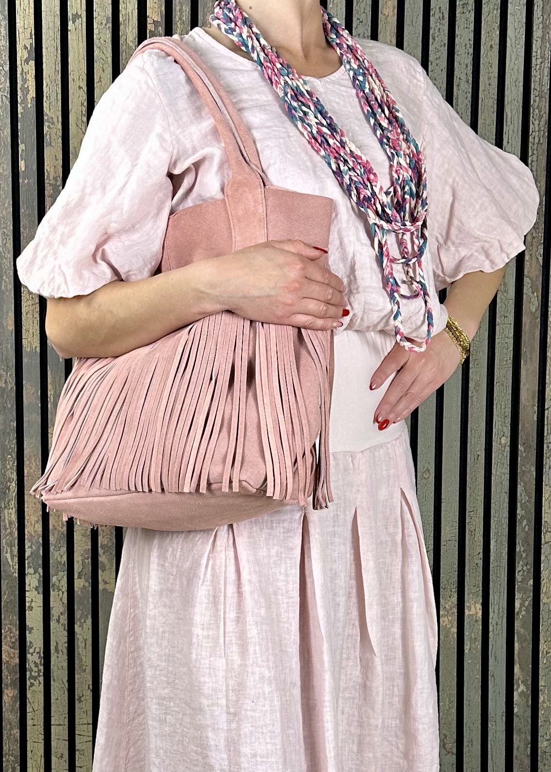 BORSA FRANGE PINK
