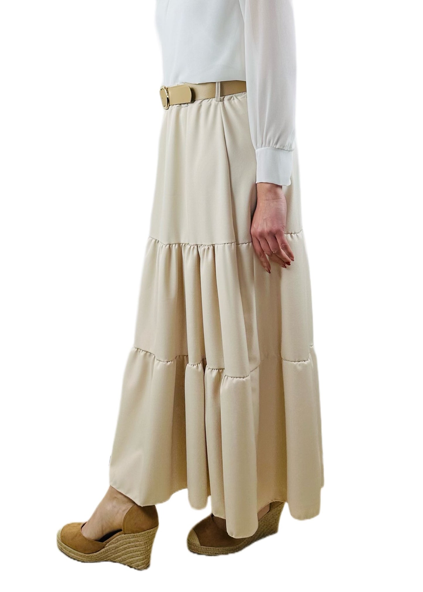 GONNA MIDI CON CINTURA