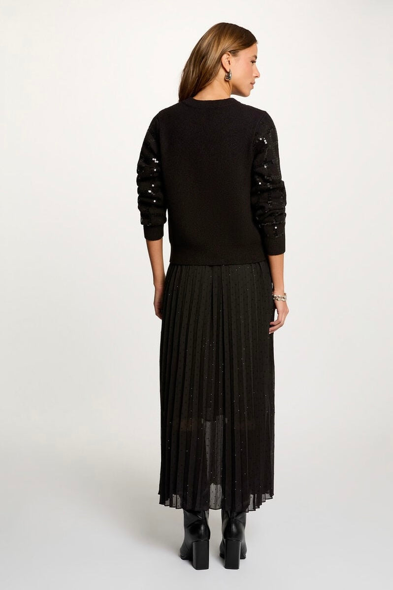 CARDIGAN PAILLETTES NERO