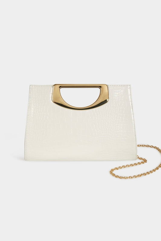 POCHETTE EFFETTO COCCODRILLO