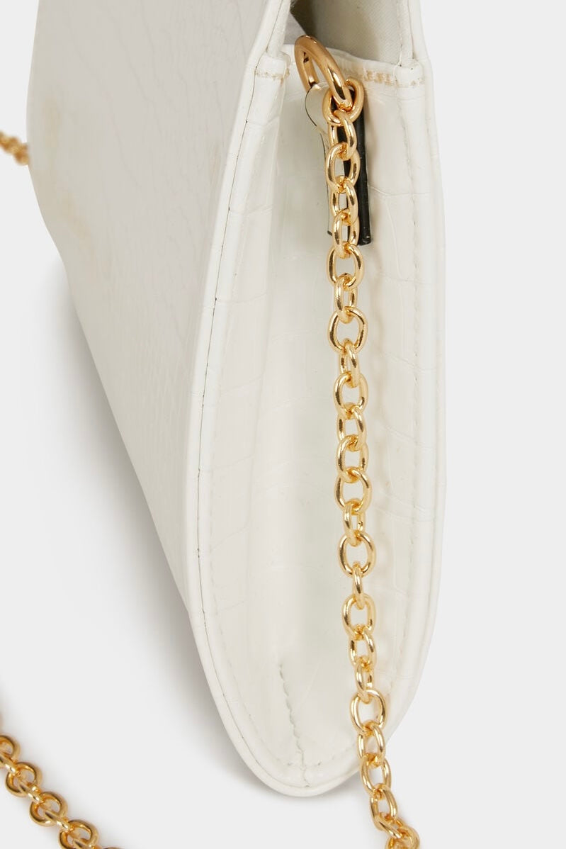 POCHETTE EFFETTO COCCODRILLO