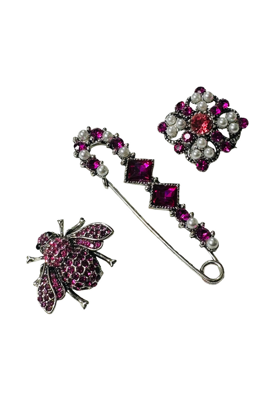 SET 3 SPILLE ROSA