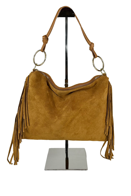 BORSA CAMOSCIO FRANGE