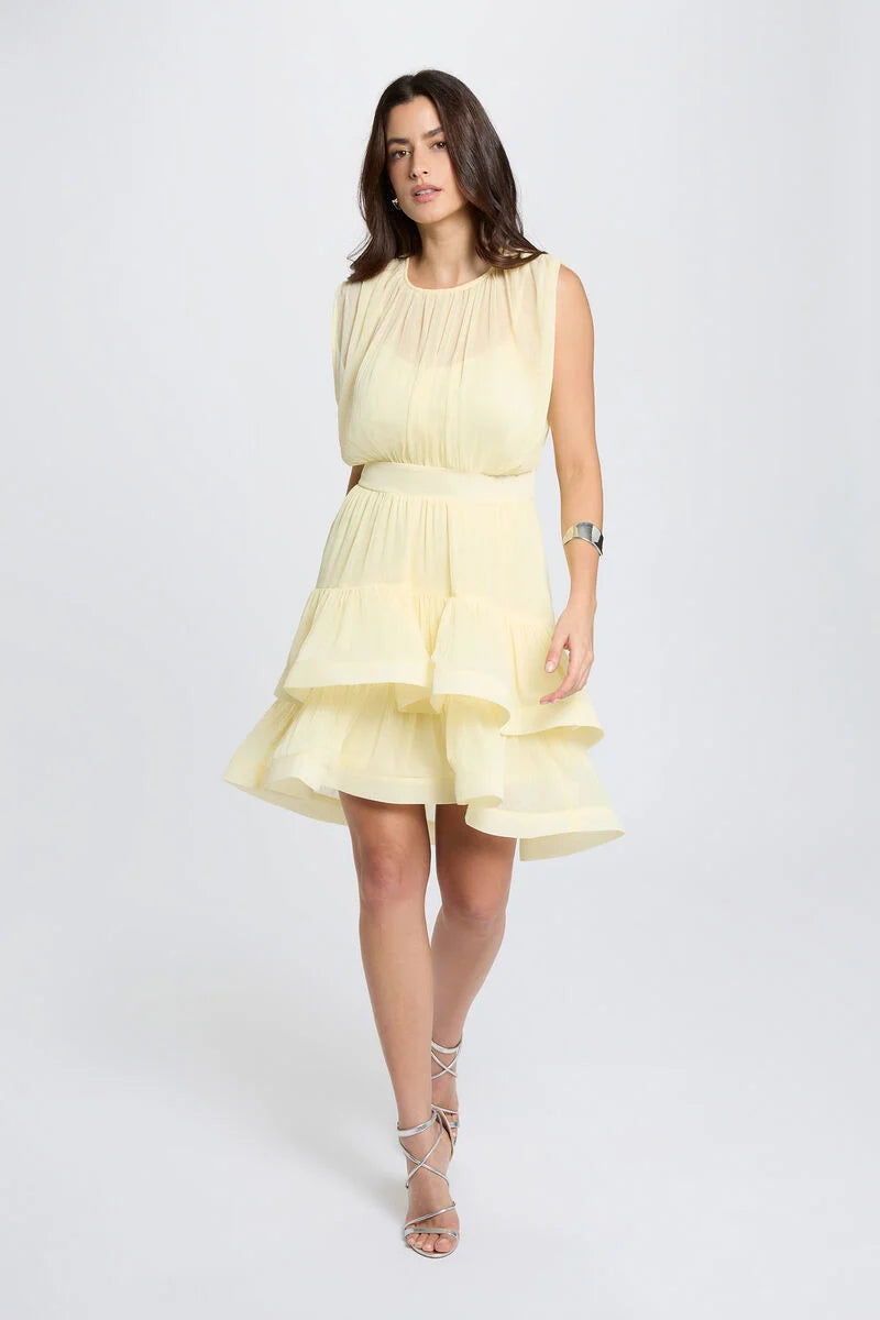 ABITO CHIFFON GIALLO