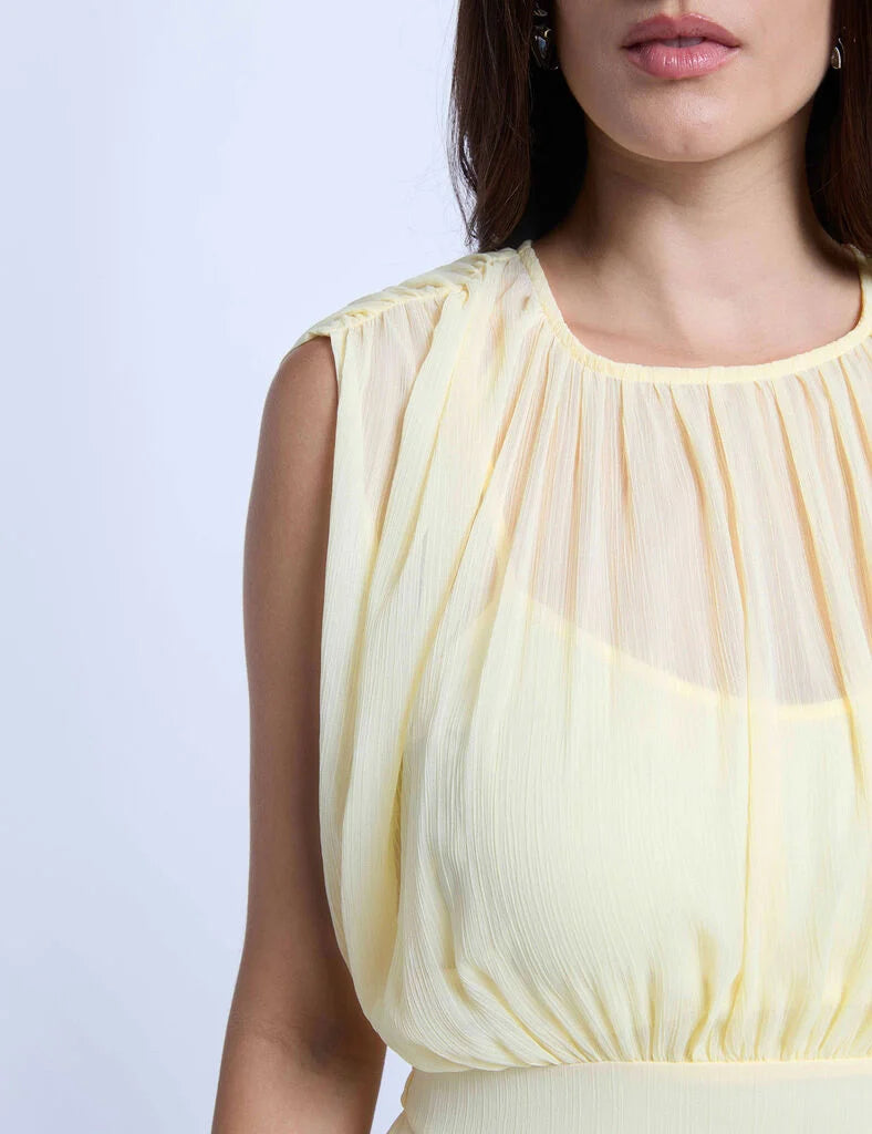 ABITO CHIFFON GIALLO